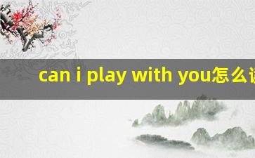 can i play with you怎么读